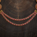 Silver Temple Necklace double-chain