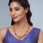 Silver Temple Necklace luxurious gold gloss