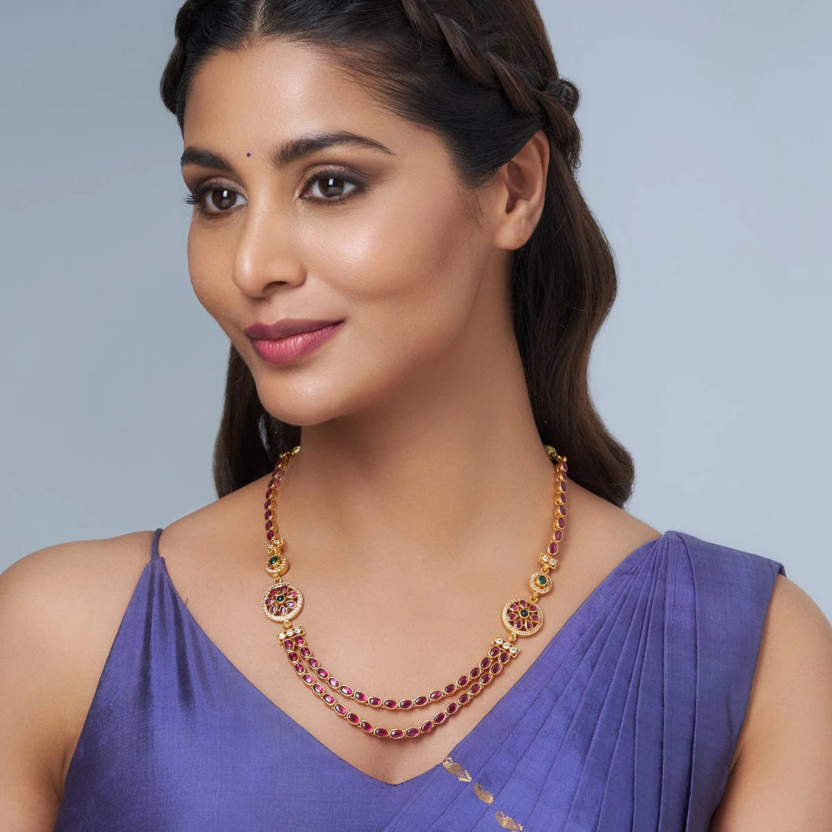 Silver Temple Necklace luxurious gold gloss