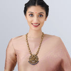 Silver Temple Necklace adorning