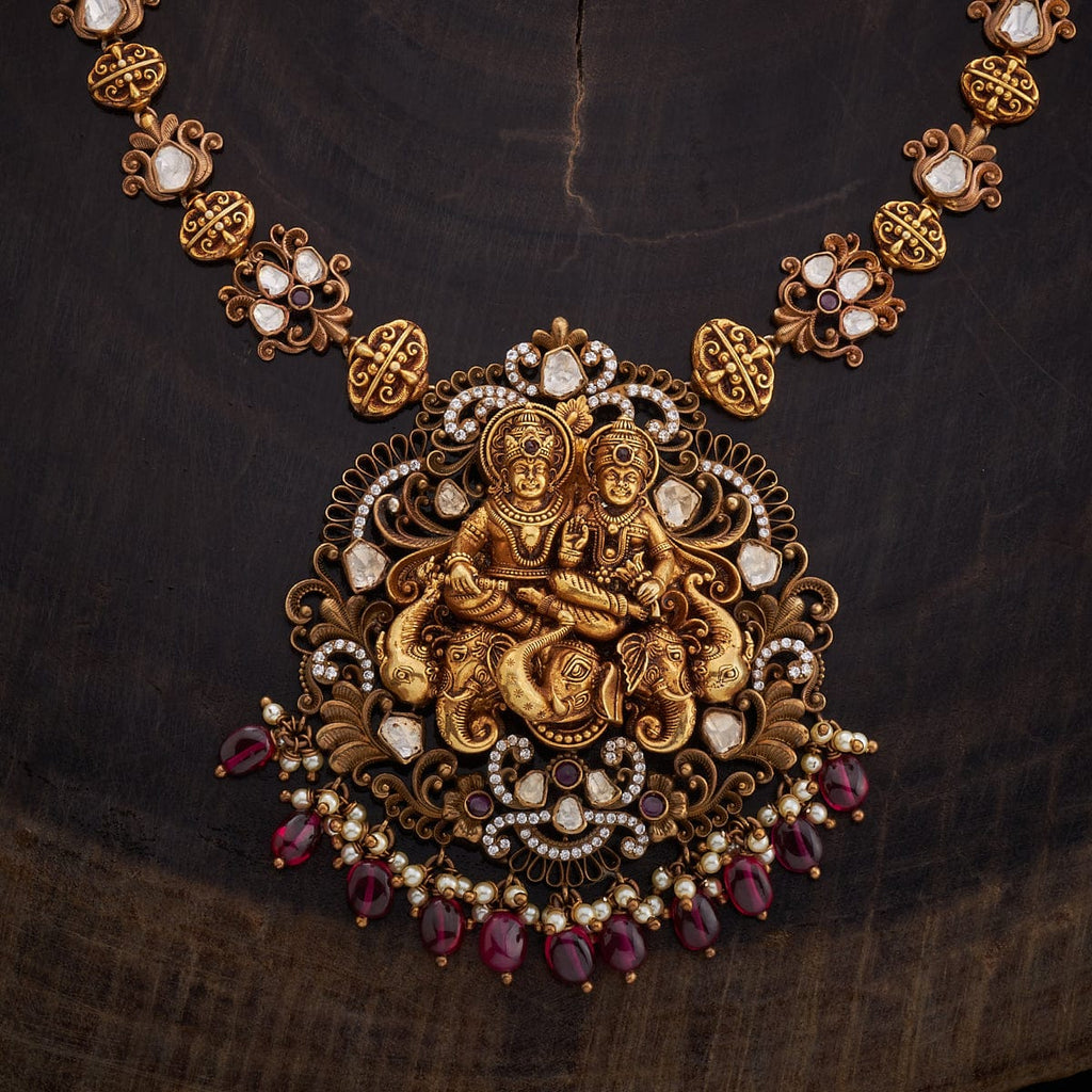 Silver Temple Necklace adorning