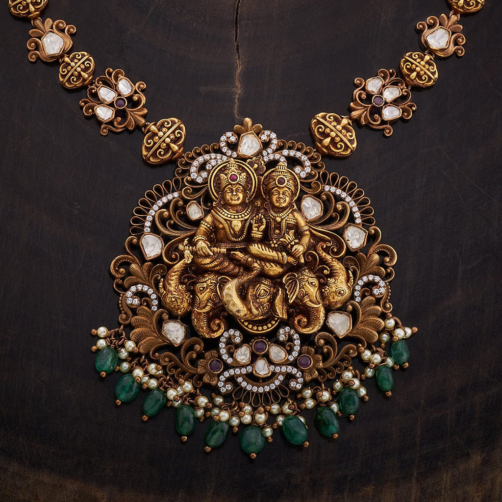 Silver Temple Necklace adorning