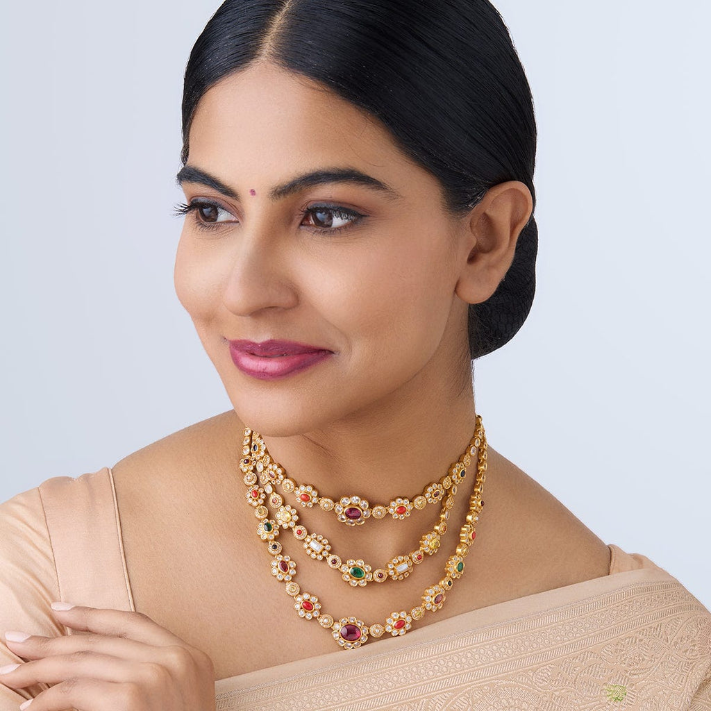 Silver Temple Necklace traditional fashion