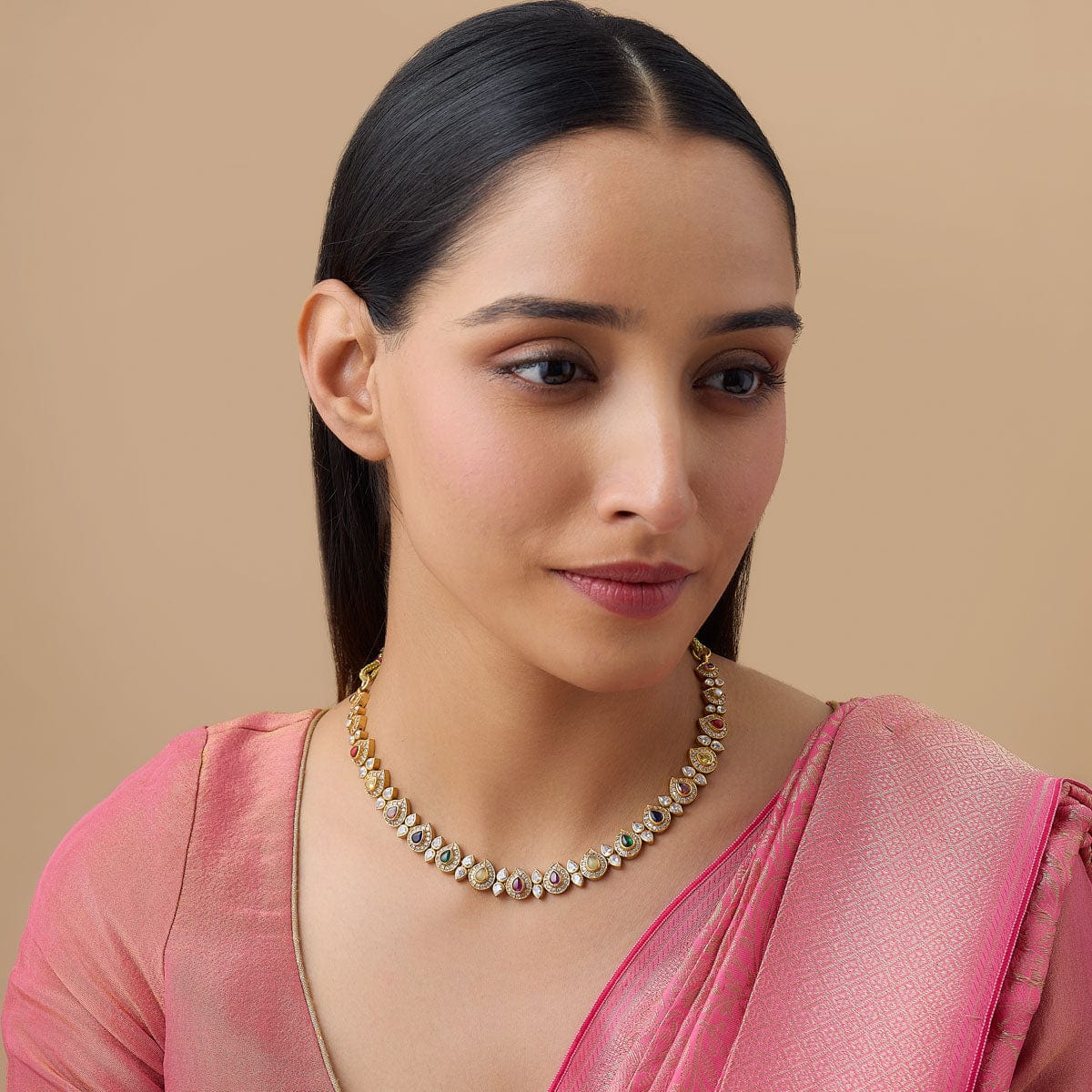 Silver Temple Necklace traditional look