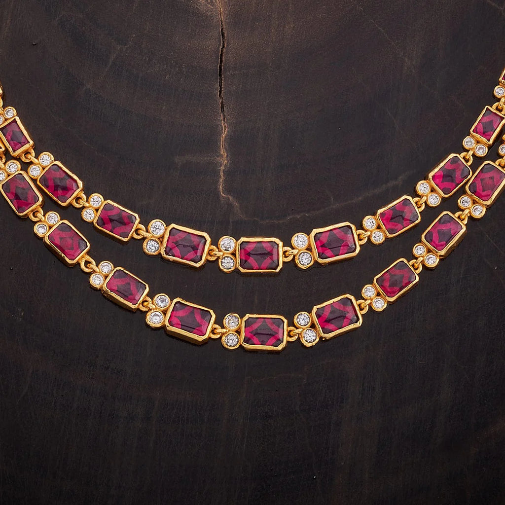 Silver Temple Necklace sit gracefully