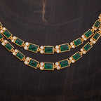 Silver Temple Necklace sit gracefully