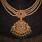 Silver Temple Necklace zircon stones