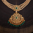 Silver Temple Necklace polished in gold