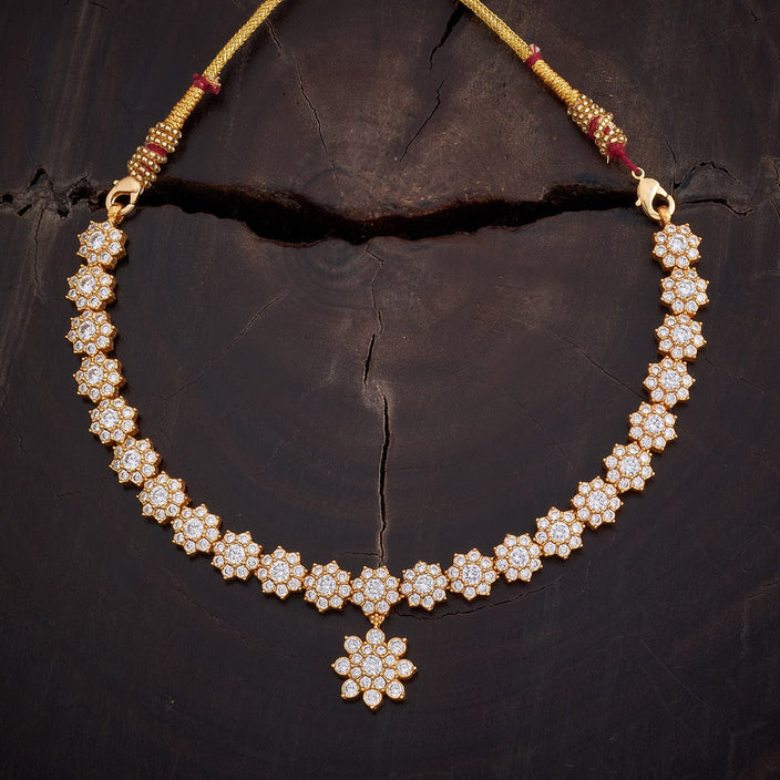 Silver Temple Necklace Spinal & Zircon