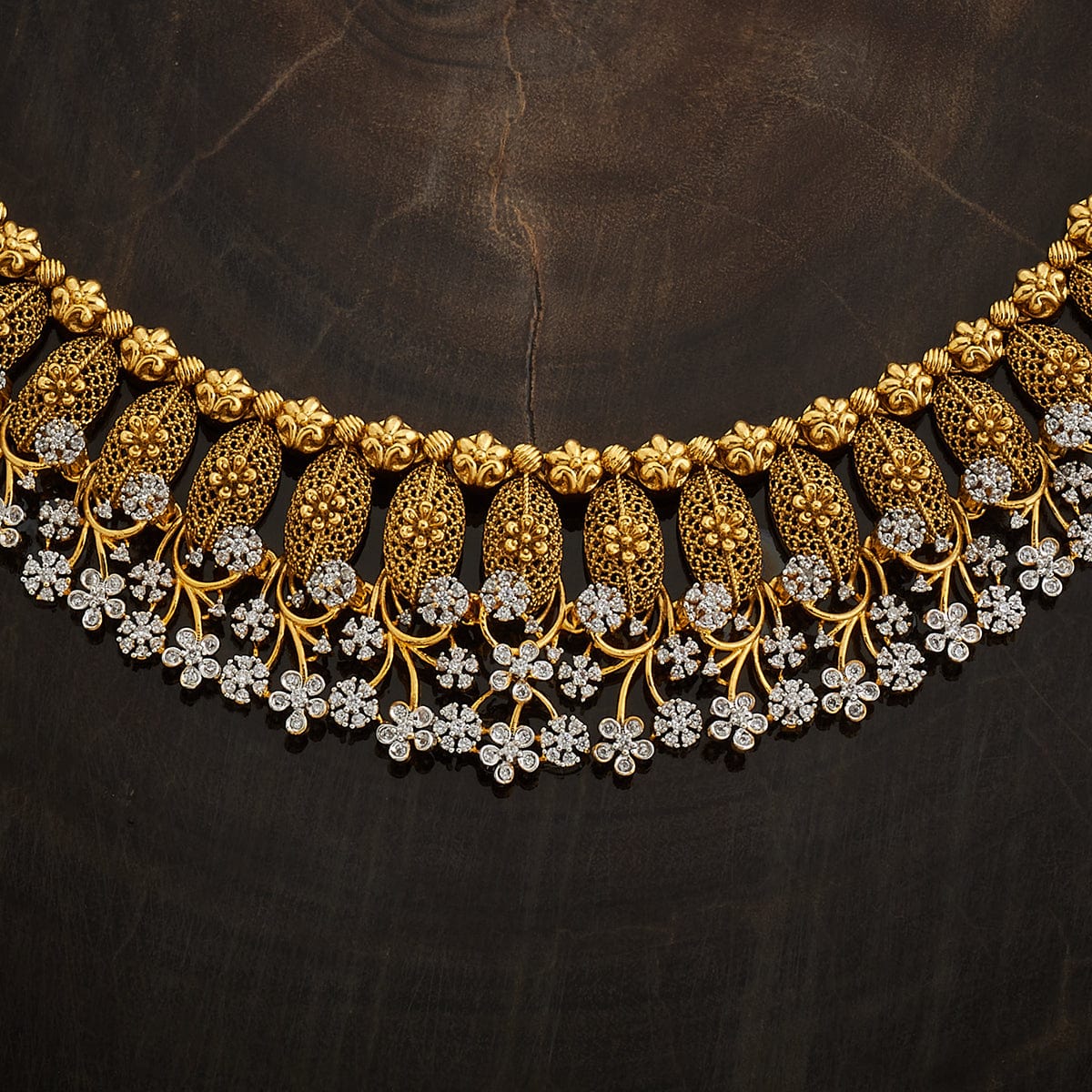 Silver Temple Necklace Screw Back