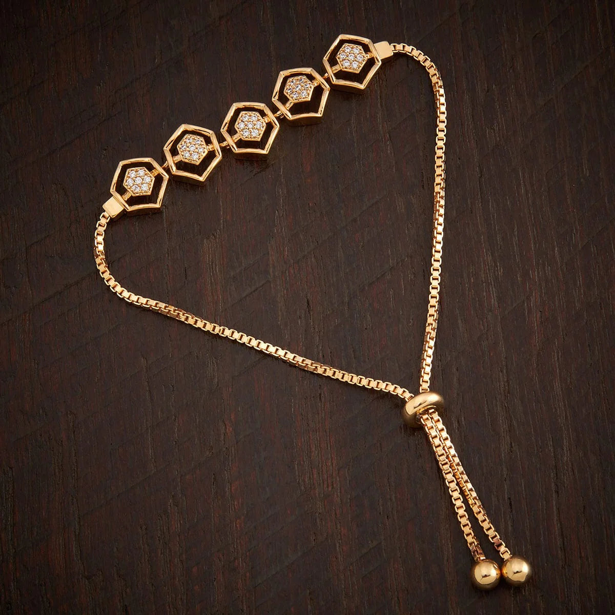 Zircon Bracelet hexagons embellished with glory