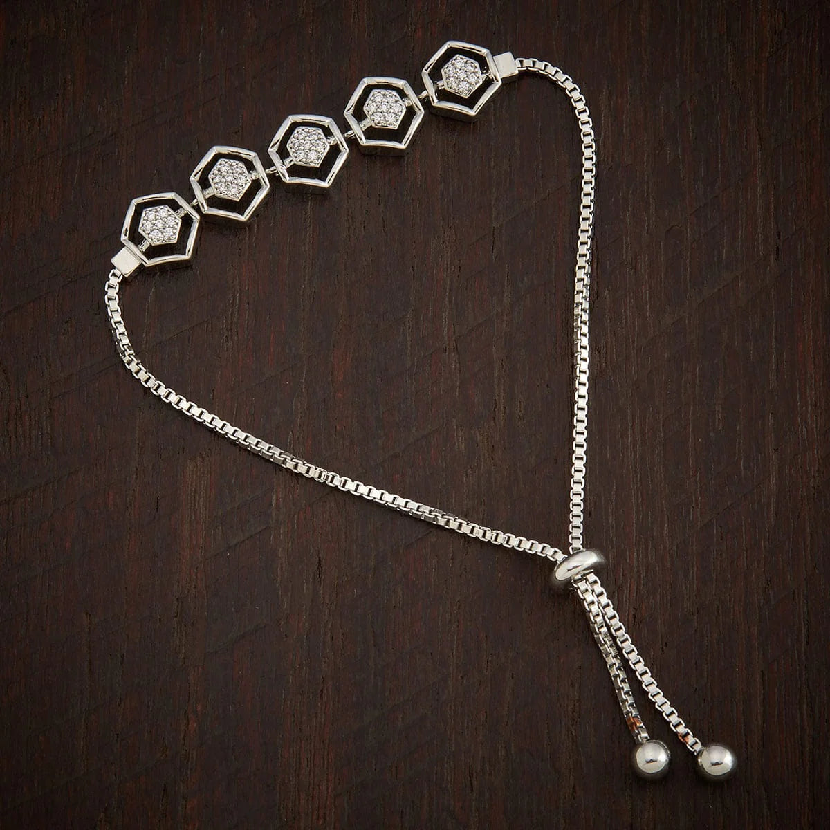 Zircon Bracelet hexagons embellished with glory