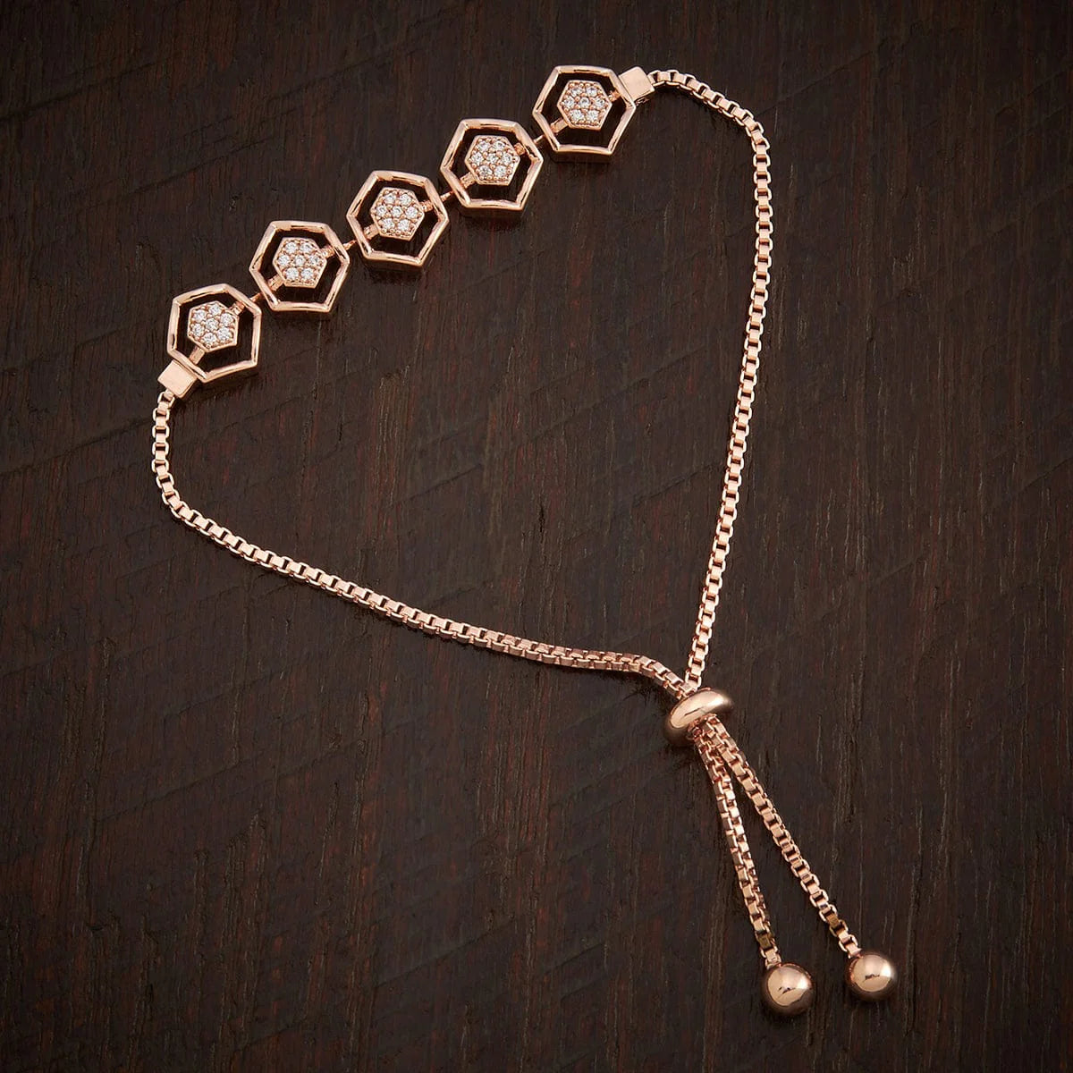 Zircon Bracelet hexagons embellished with glory