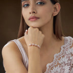 Zircon Bracelet hexagons embellished with glory