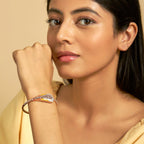 Meenakari Zircon Kada Meenakari craftsmanship