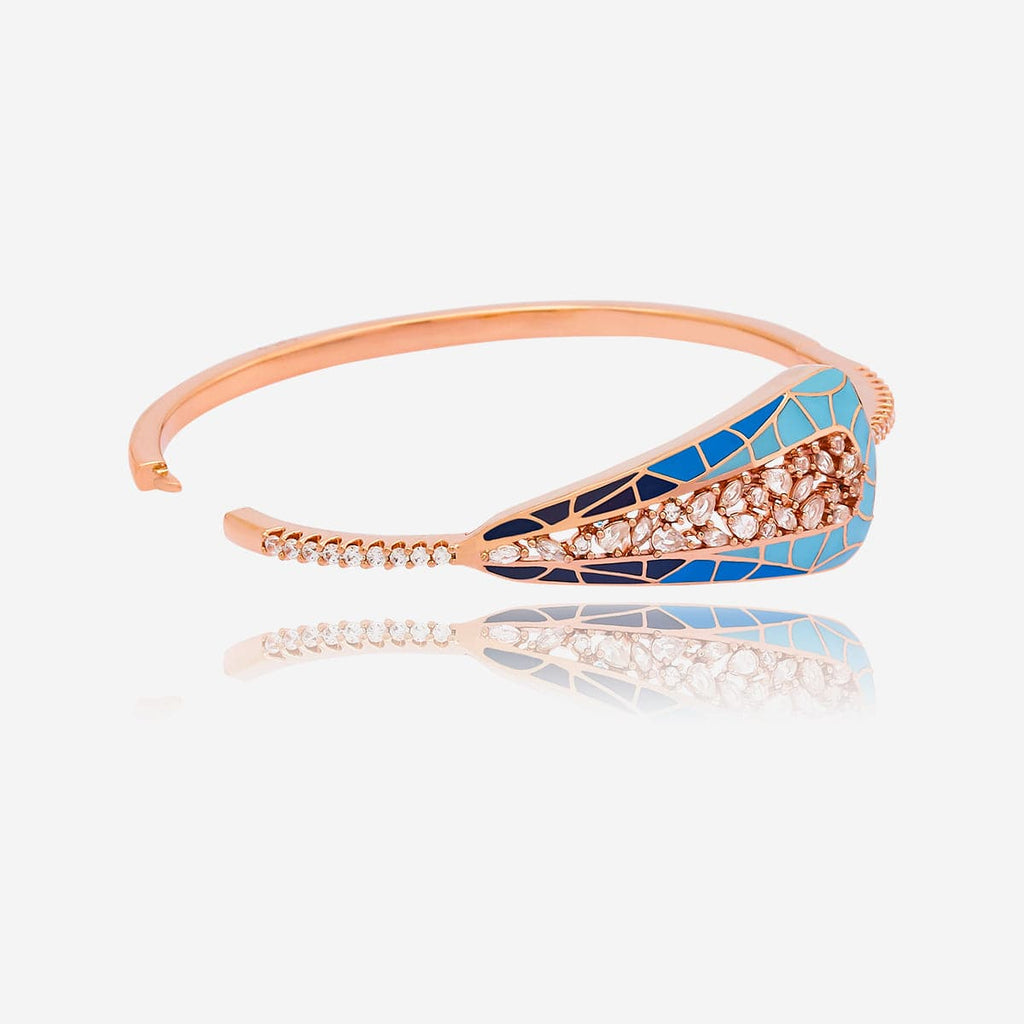 Meenakari Zircon Kada Meenakari craftsmanship