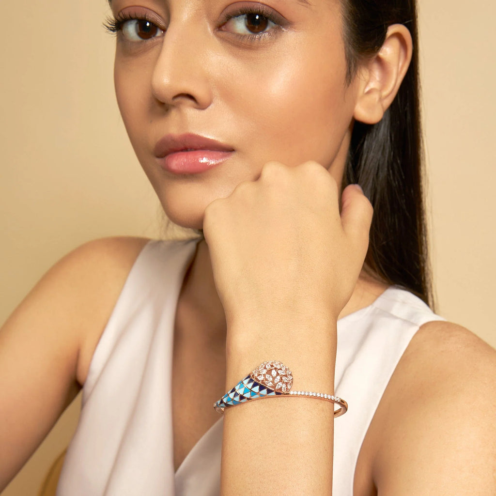 Meenakari Zircon Kada 12