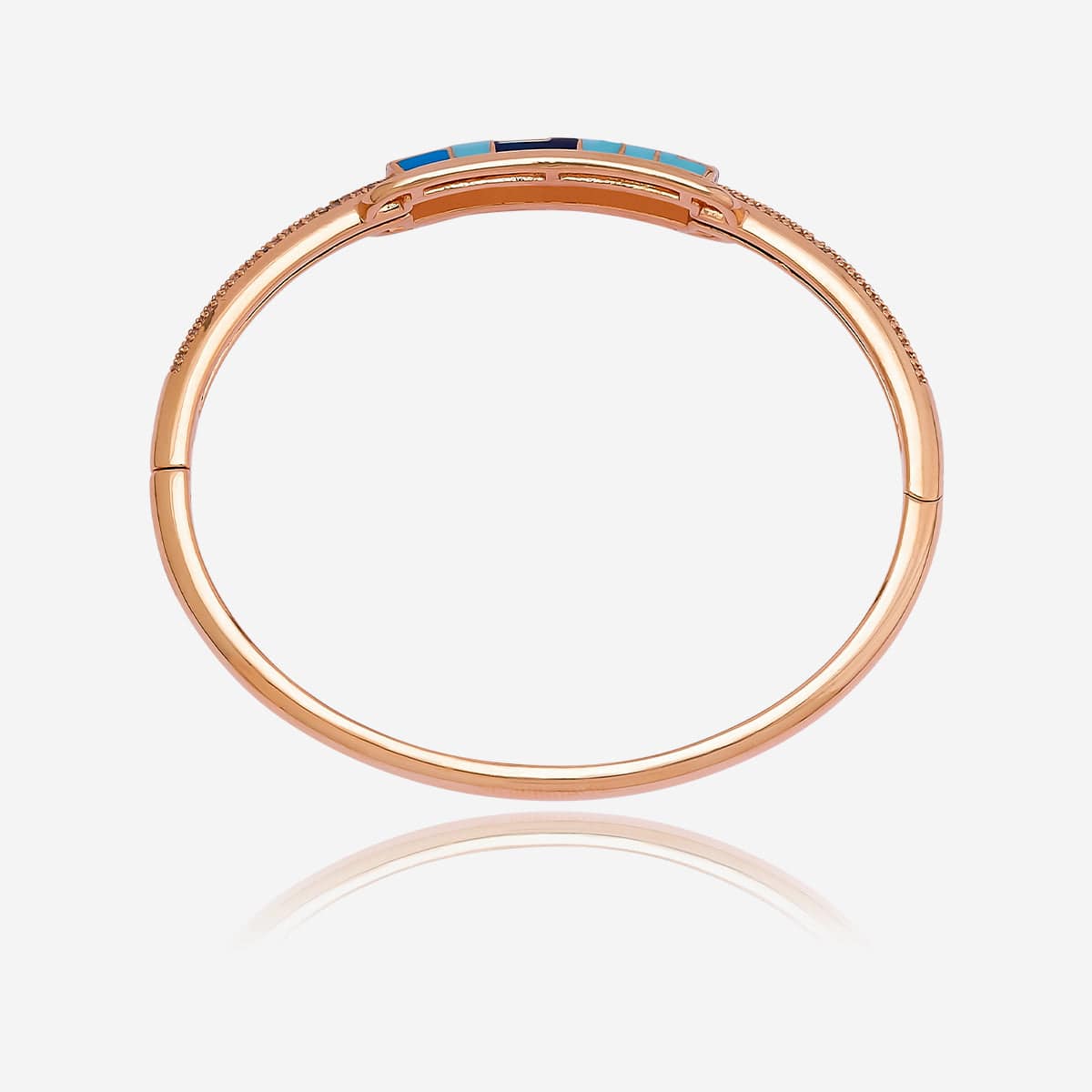 Meenakari Zircon Kada colours Blue, Pink, Orange and Lavender