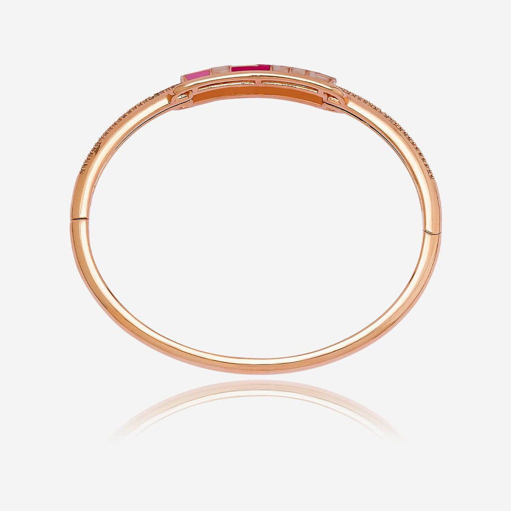 Meenakari Zircon Kada colours Blue, Pink, Orange and Lavender