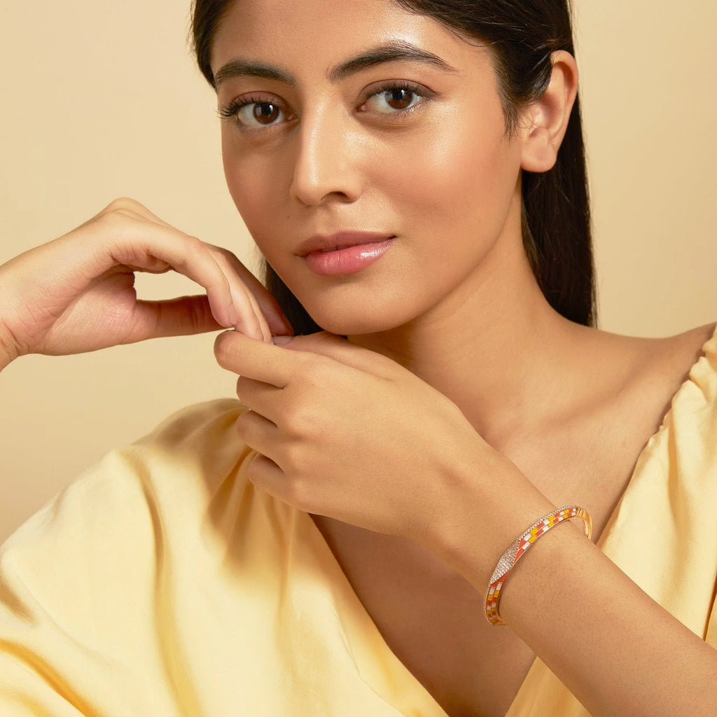 Meenakari Zircon Kada 15