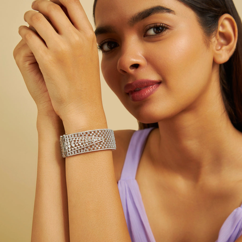Zircon Kada sparkle to any outfit