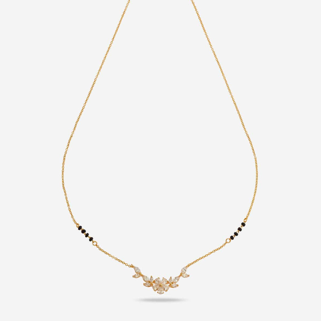 Zircon Mangalsutra rose gold and gold polish