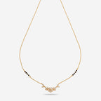 Zircon Mangalsutra rose gold and gold polish