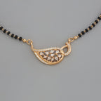 Zircon Mangalsutra bridal ensemble with the zircon