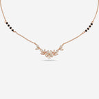 Zircon Mangalsutra rose gold and gold polish