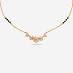 Zircon Mangalsutra rose gold and gold polish