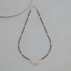 Zircon Mangalsutra bridal ensemble with the zircon