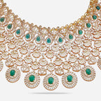 Zircon Necklace features radiant green zircon stones