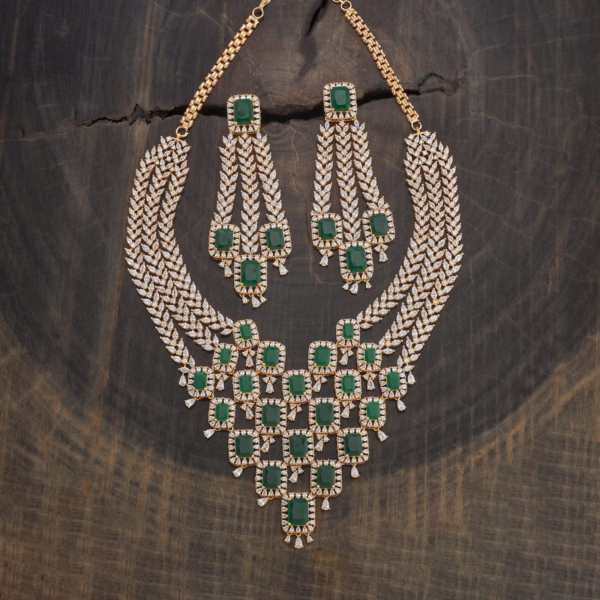 Zircon Necklace Push Back Adjustable Chain