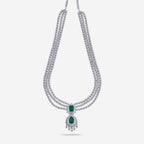 Zircon Necklace Long Necklaces/Haaram Layered