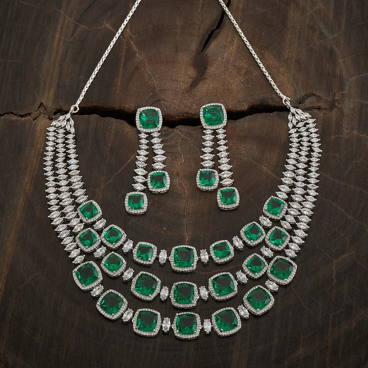 Zircon Necklace Layered