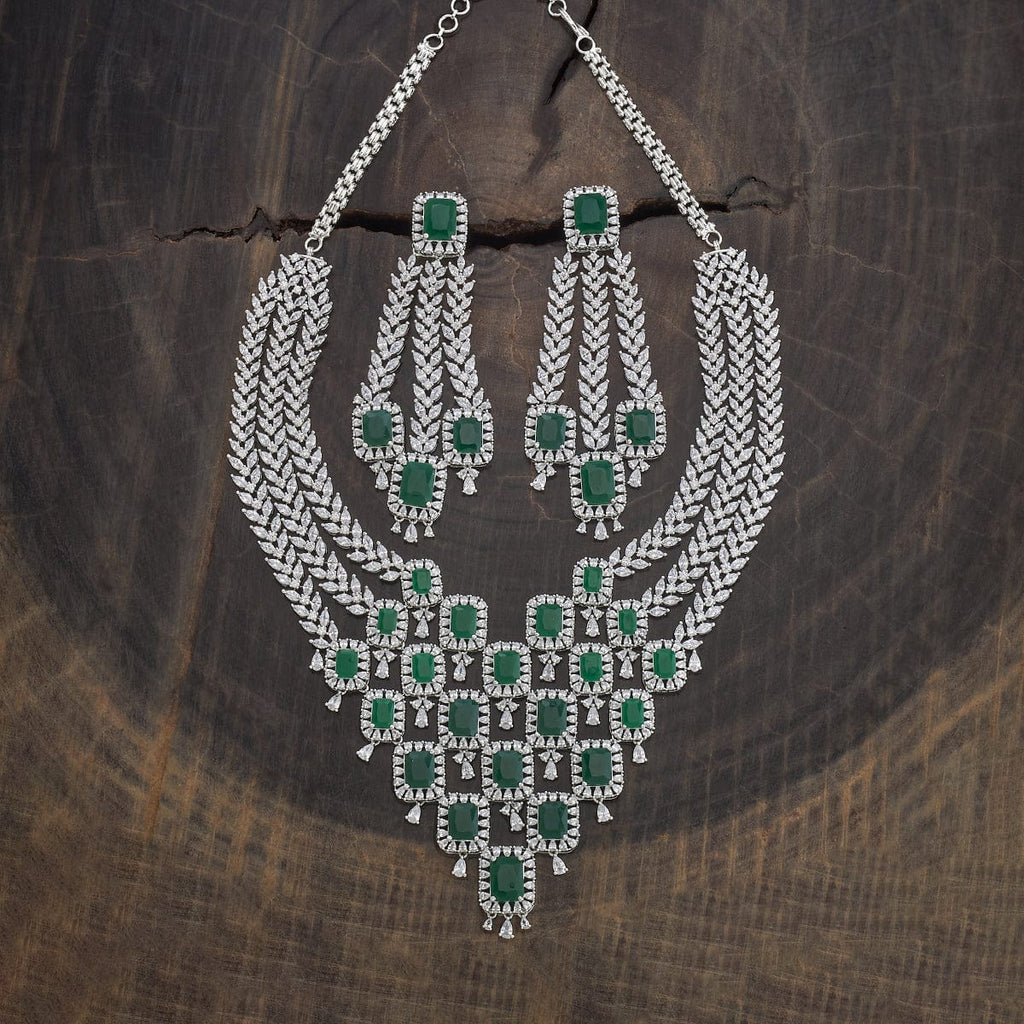 Zircon Necklace Push Back Adjustable Chain