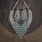 Zircon Necklace Push Back Adjustable Chain