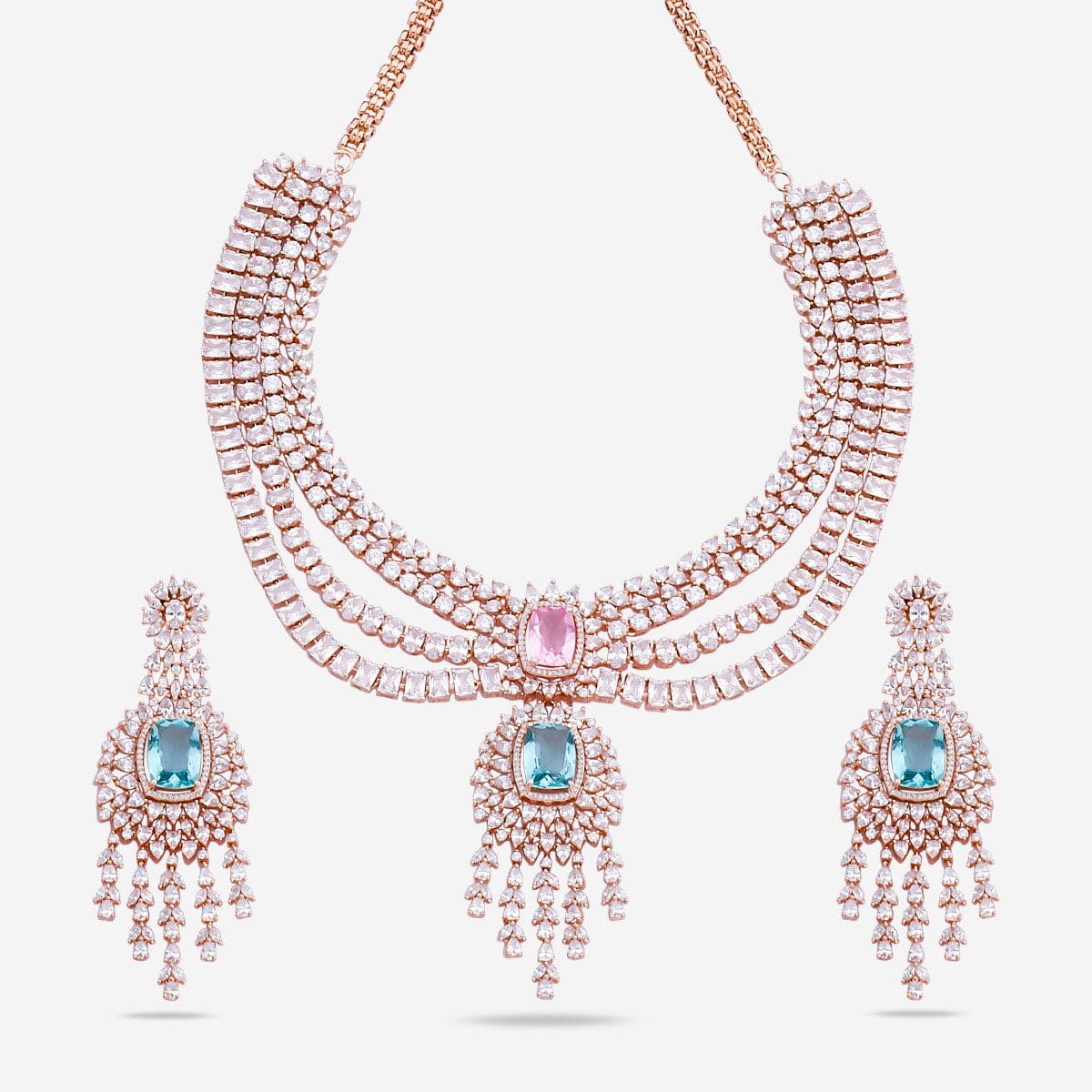 Zircon Necklace colourful zircon stones