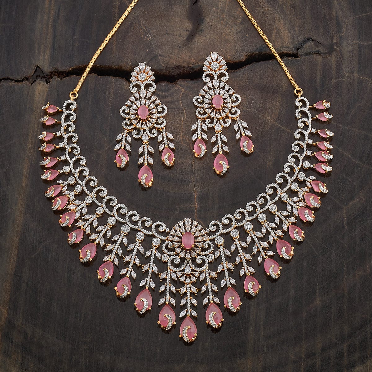 Zircon Necklace Push Back