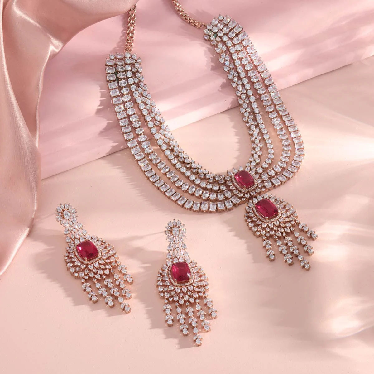 Zircon Necklace colourful zircon stones