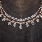 Zircon Necklace gold & silver polish