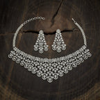 Zircon Necklace gold silver choker jewellery