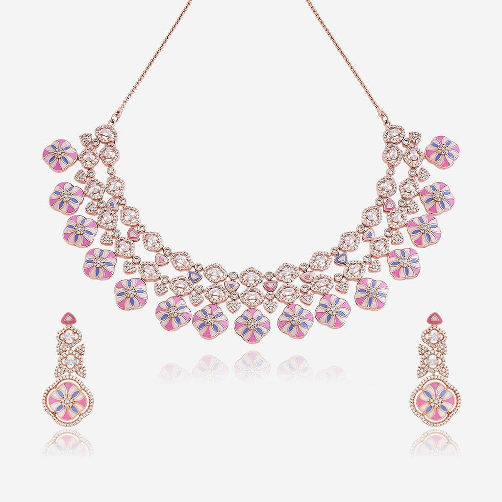 Meenakari Zircon Necklace