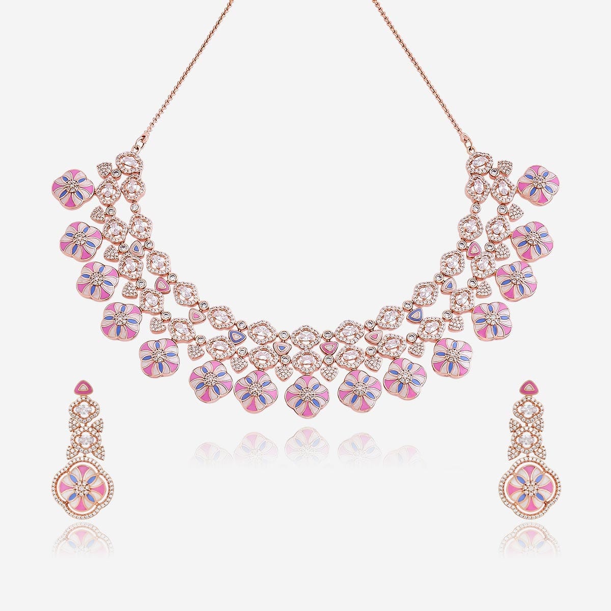Meenakari Zircon Necklace