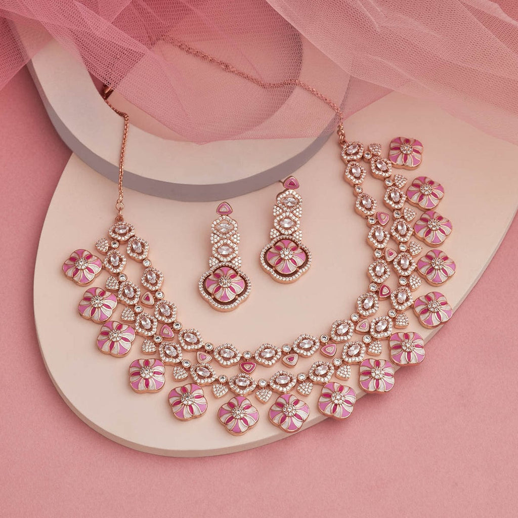 Meenakari Zircon Necklace