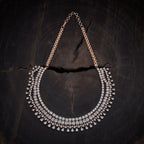 Zircon Necklace rhodium and rose gold