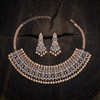 Zircon Necklace dazzling arrangement of white zircon stones
