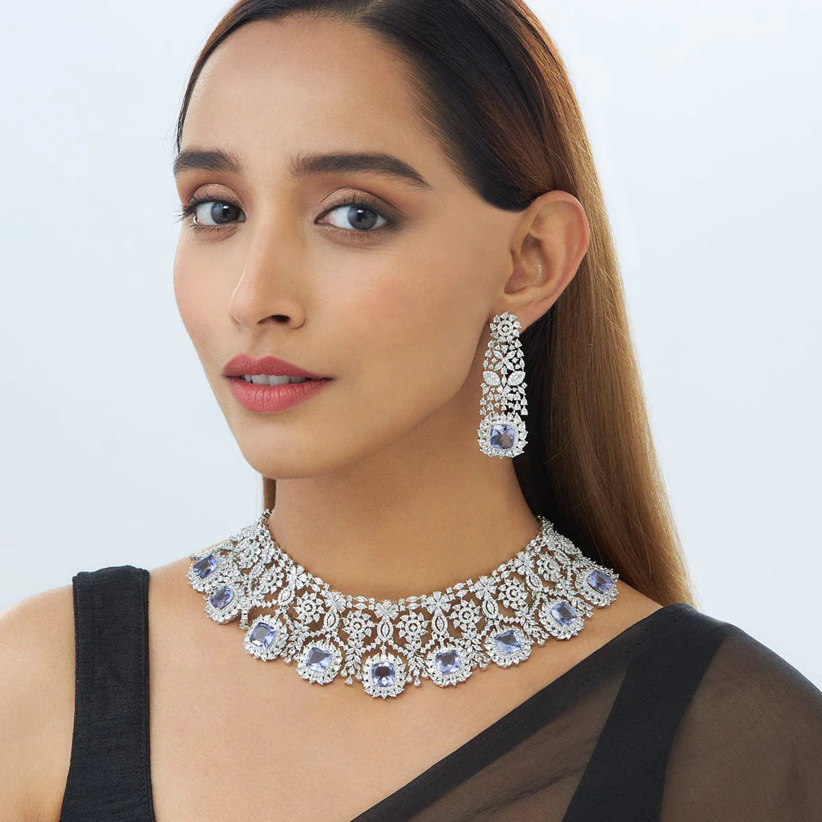 Zircon Necklace Choker Jewellery