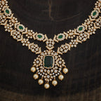 Zircon Necklace colours - ruby and green