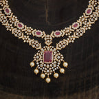 Zircon Necklace colours - ruby and green